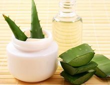 máscaras com suco de aloe vera